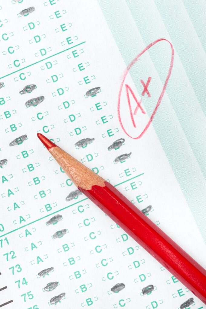 Graded test form